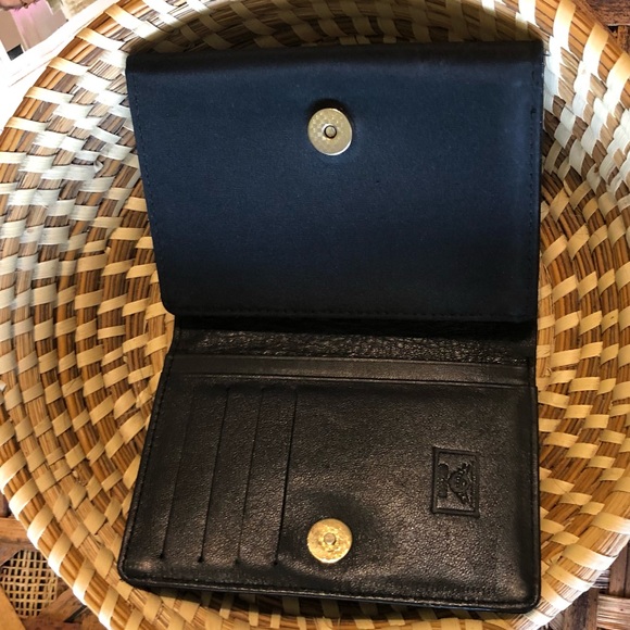 Vintage Moschino Black Nylon and Leather Coin Card Wallet - Rare Find - Picture 7 of 8